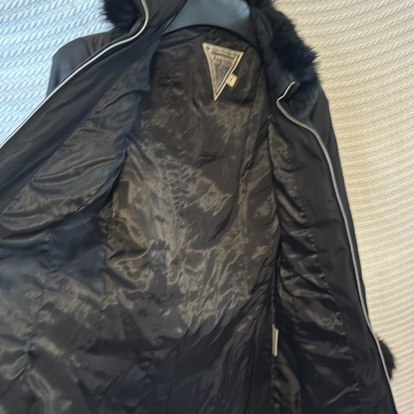 Marvin Richards, black winter coat W rabbit fur trim size PP fits like a small - Picture 7 of 13